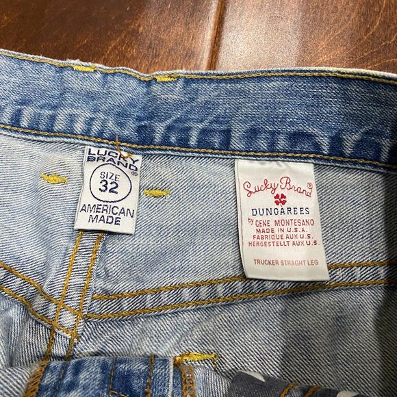 Lucky Brand Vintage Dungaree Fit Light Wash Denim Blue Jeans Men's Size 30 x 32 - Picture 5 of 8
